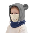 thumbnail image 2 of Kids Balaclava Hat with Face Mask Polar Soft Warm Cold Weather Hat for Boys Girls 4-12 Years Skiing Cycling Camping and Winter Play Kids Cold Weather Gear, 2 of 6