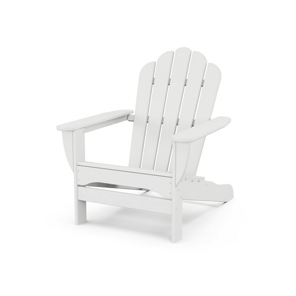 Trex Outdoors Monterey Bay Oversized Outdoor Adirondack Chair in Classic White
