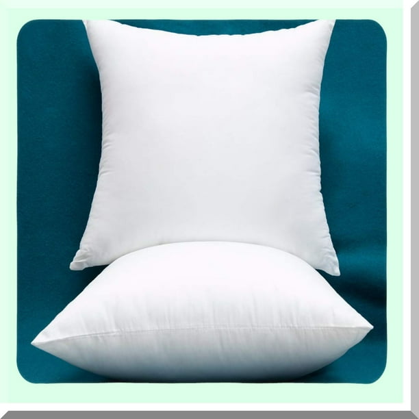 Plush Comfort Cotton Throw Pillow Inserts Set of 2 Down Alternative Decorative Pillows 20x20 Inch Square Inserts Fluffy Cushion Inserts Walmart