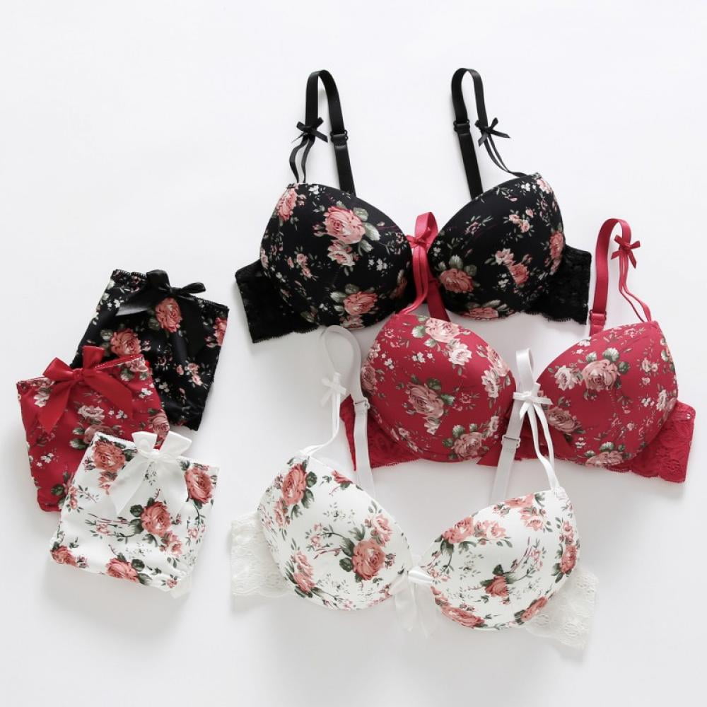 Buy Comffyz Floral Print Lingerie Set For Girls And Women, Bra Panty Set  Combo