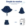 thumbnail image 5 of Zando 2 Pcs Baby Sun Hat Wide Brim UPF 50+ Sun Protection Hats for Toddlers Sombrero Bucket Hat Adjustable for Baby Boys and Grils 2 Pack Dinosaur Navy Dinosaur White 2-4 T, 5 of 7