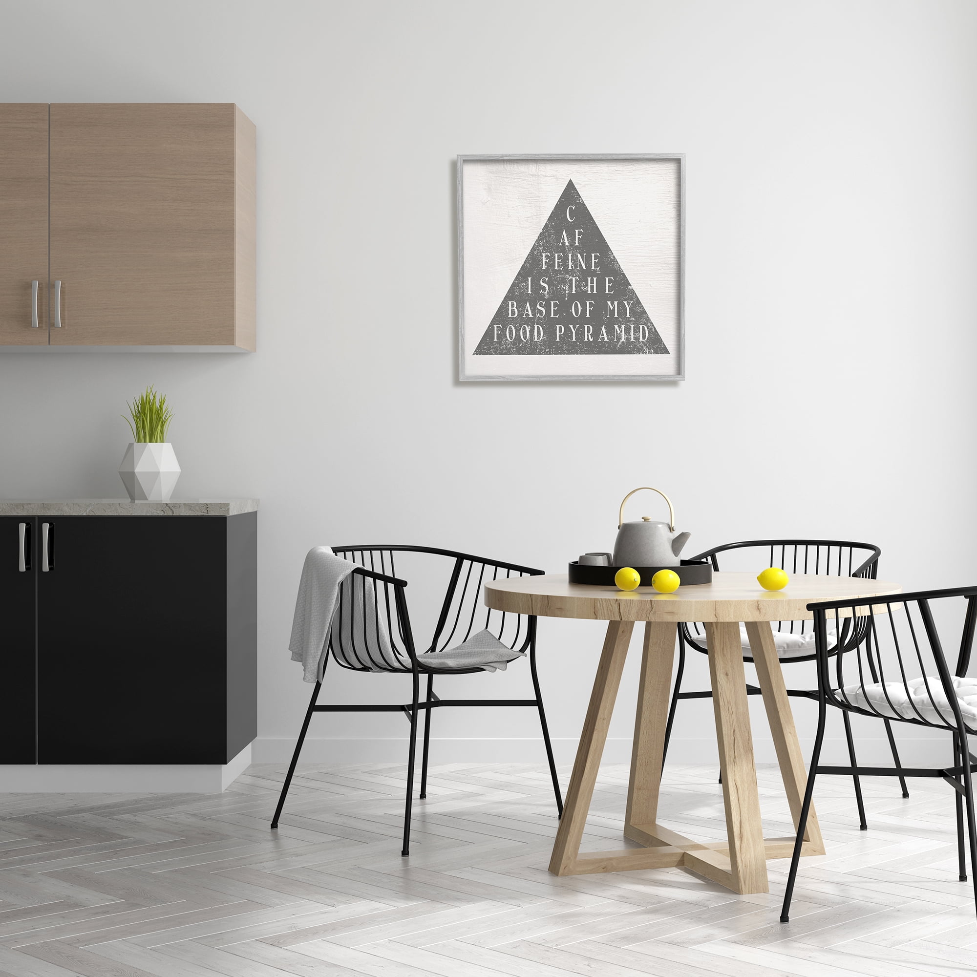 Stupell Indtries Caffeine is My Food Pyramid Funny Kitchen ,24 x 24,Design by Daphne Polselli