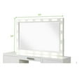 thumbnail image 5 of Coco King 4 Pc LED Bedroom Set Made with Wood in Milky White, 5 of 14