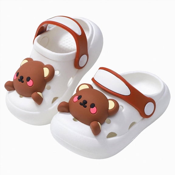 KPOPLK Kids Clouds Sandals Boys Toddler Sandals Slides Clouds Slippers Summer Shower Beach Pool Slip on Water Shoes Size 11.5,White
