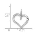 thumbnail image 2 of Diamond2Deal 14K Pendentif Cœur en Or Blanc 1/15ct. pour Femmes, 2 of 4