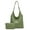 Green, variant on Slouchy Hobo Bags for Women Soft Designer Shoulder Purses Ladies Top Handle Handbag, Green