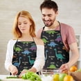 thumbnail image 5 of Black Dinosaurs with Weight Tags Apron-Garden Aprons for Women with Pockets-Cotton Linen Waterproof Kitchen Cooking Gardening Aprons Adjustable for Kitchen,Cooking,BBQ and Salon 33x27 Inch, 5 of 7