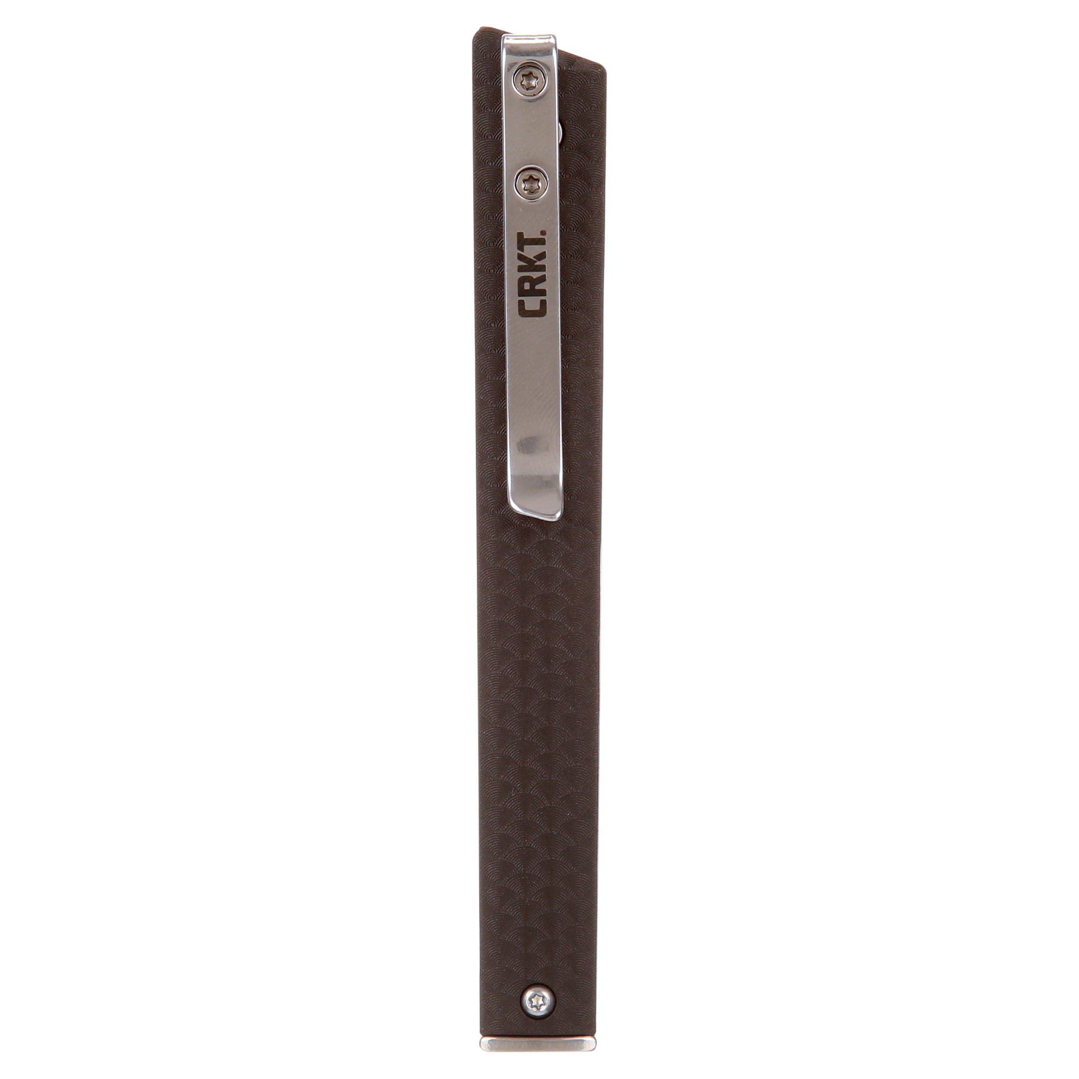 CRKT CEO Everyday Carry EDC Pocket Folding Knife with Liner Lock: Stainless Steel Plain Edge Blade, Glass-Reinforced Nylon Handle, Pocket Clip, 7096WM