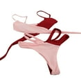 thumbnail image 5 of Diconna Women's Split Two-tone Cross Adjustable Bikini, 5 of 5