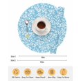 thumbnail image 6 of 15 Inch Round Placemats Set of 4, Blue Spring Floral Non Slip Heat Insulation PP Table Mats, Farmhouse Flowers Elegant Pastoral Washable Place Mats for Kitchen Dining Party Table Decor, 6 of 7