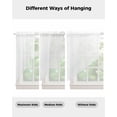 thumbnail image 4 of White Swag Valances for Windows, Modern Minimalist Pure Soild Color Rod Pocket Sheer Valances for Large Windows, Swag Toppers Light Filtering for Kitchen Living Room 2 Panels 36''x63'', 4 of 6