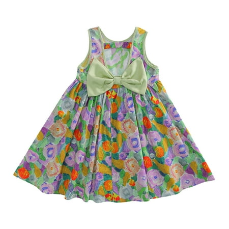 

WuLIQna Toddler Kids Baby Girls Summer Long Dresses Flutter Sleeve Ruffle Dresses Toddler Girls Mesh Tutu Dresses Cute Sleeveless Princess Party daily Dresseses