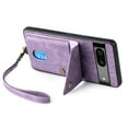 thumbnail image 5 of Feishell for Google Pixel 8A, Wallet Case with Card Holder Leather Card Slots Kickstand Shockproof RFID Blocking Magnetic Clasp Protective Cover for Women Men for Google Pixel 8A, Purple, 5 of 11