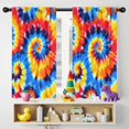 thumbnail image 5 of Blackout Kids Curtains,Colorful Tie Dye Spiral Pattern Childrens Insulated Curtains Set Of 2,Bedroom Essentials,Toddler Room Decor 42"x54", 5 of 5