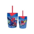 thumbnail image 1 of Vaso plateado Buffalo Marvel Spiderman Thwam de 500 ml con pajita, 1 of 3