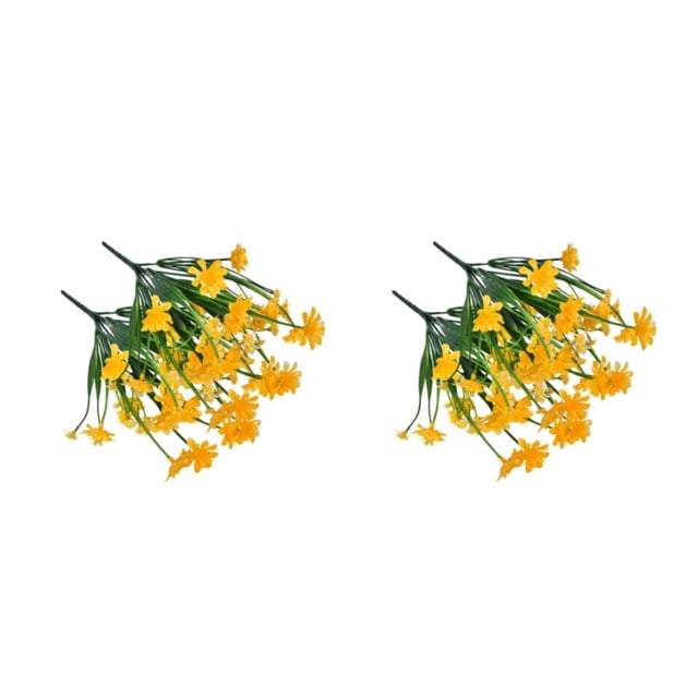 Flores artificiales Toystoory ramo de crisantemo salvaje simulado 2Conjunto color Amarillo
