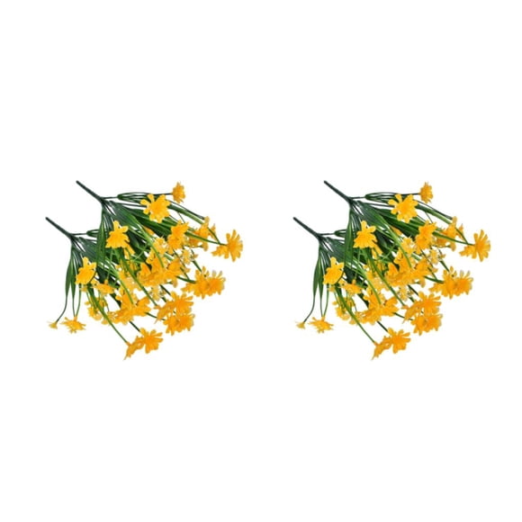 Flores artificiales Toystoory ramo de crisantemo salvaje simulado 2Conjunto color Amarillo