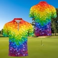 thumbnail image 5 of Uorisanigo Colorful Heart Couple Matching Outfit Mens Golf Shirts Size S 1/4 Zip Dry Fit Breathable Sports Tops and Womens Golf Shirts for Summer 1/4 Zip Up Athletic Shirt, 5 of 8