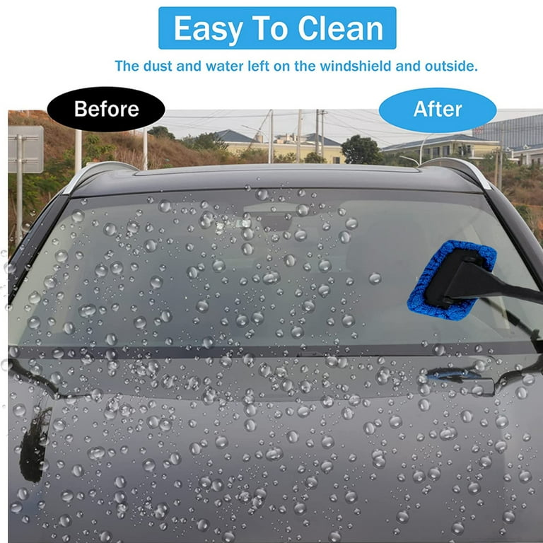 Windshield Cleaning Tool, Microfiber Cloth Car Window Brush Inside