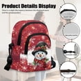 thumbnail image 6 of Xixirimido Small Sling Bag for Women Crossbody Bags with Adjustable Strap Cell Phone Purse Fanny Pack Chest Bag for Travel Hiking, Christmas Theme Snowman - Red, 6 of 7