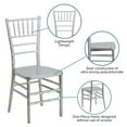 thumbnail image 2 of HERCULES PREMIUM Series Silver Resin Stacking Chiavari Chair, 2 of 9