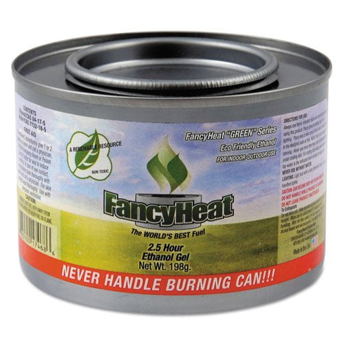 Fancy Heat FHCF600 Ethanol Gel Chafing Fuel, 8 Oz, Can, 2 1/2 Hour Burn