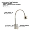 thumbnail image 2 of Llave Monomando Fregadero O Tarja Cocina Flexible Alfa Acero Inoxidable 304 Satinada 2 Funcioes, 2 of 3