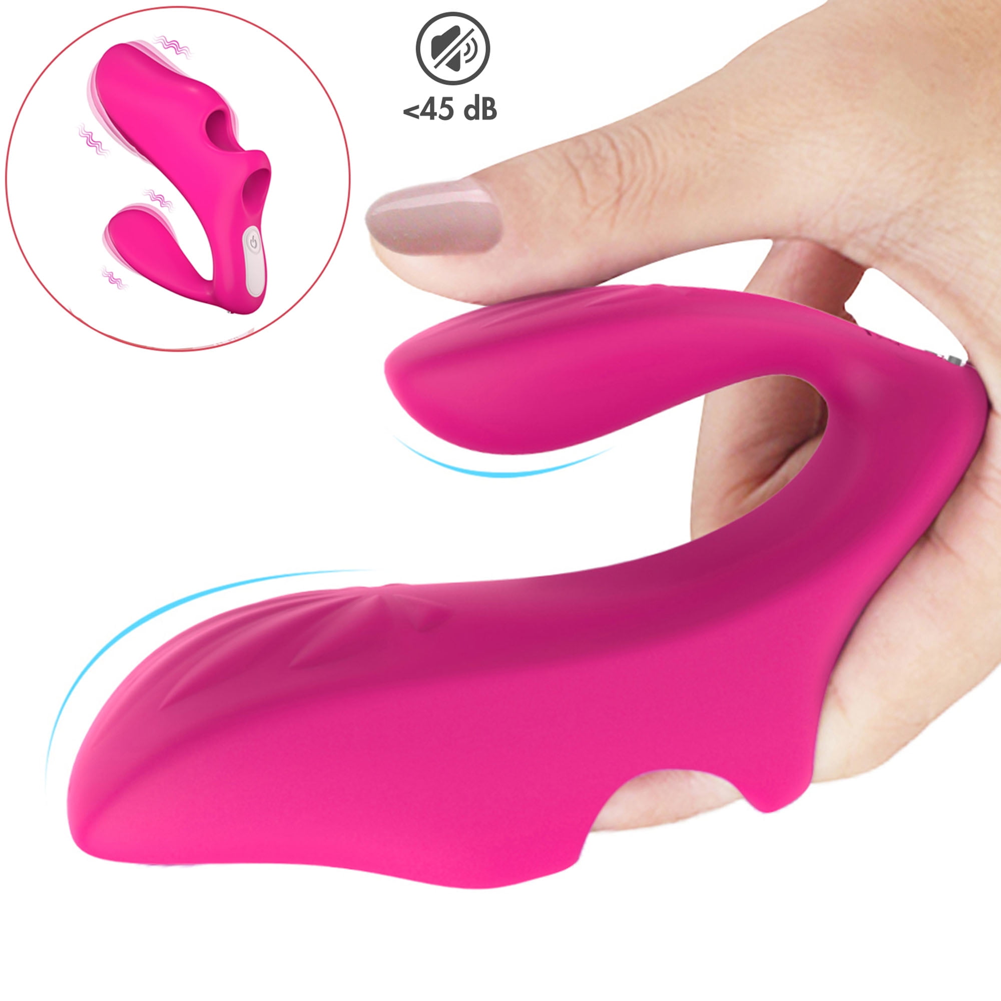 Fidech Finger Vibrator For Women G Spot Vibrator Silicone Finger Sleeve Shape Clit Stimulator