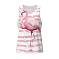 thumbnail image 4 of Fotbe Flamingo Pattern Men's Quick Dry Workout Tank Top Gym Muscle Tee Fitness Bodybuilding Sleeveless T Shirt Breathable Workout Shirt-Small, 4 of 9