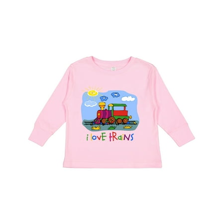 

Inktastic I Love Trains Gift Toddler Boy or Toddler Girl Long Sleeve T-Shirt