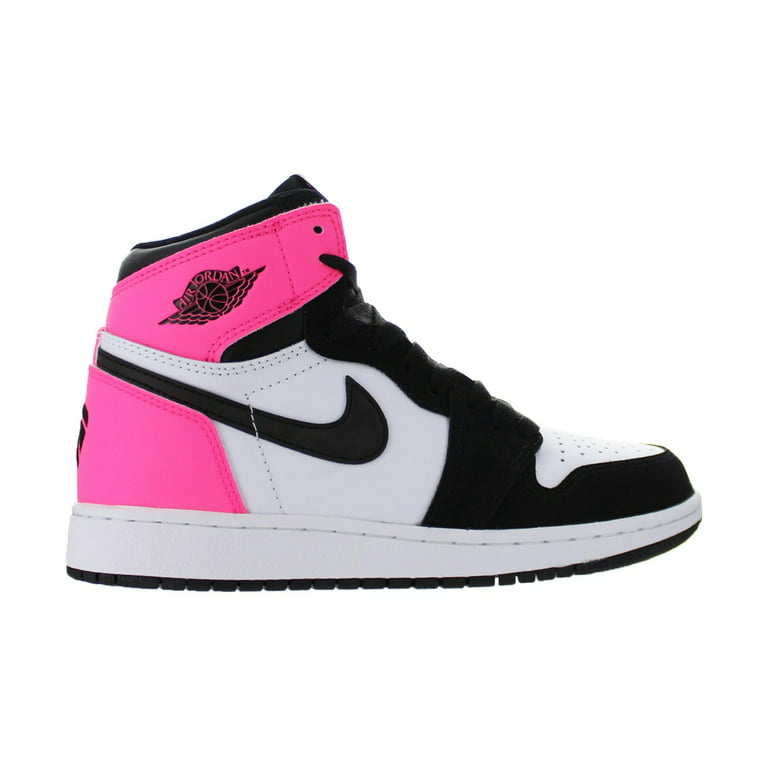 Kids Air Jordan 1 Retro High OG GS Valentines Day Hyper Pink Black Whi 