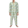 thumbnail image 3 of Honeii St. Patrick's day Pattern Mens Pajamas Set,2pcs Men's Lounge Long Sleeve Sleep Shirt and Pajama Bottoms Sleepwear Set,Mens Pjs Sets-Large, 3 of 7