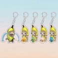 thumbnail image 2 of Colgante De Plátano Gato Feliz Llavero Oloroso Acrílico Transparente Lindo Bolso De La Pareja Regalo, 2 of 4