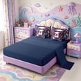 thumbnail image 3 of Manfei Colorful Axolotl 7-Piece King Bedding,Kawaii Salamander King Bed in a Bag,Navy Blue Reversible, 3 of 7