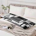 thumbnail image 4 of Black Grey Geometric Body Pillow Cover, Pillowcase Protectors with Zipper, Breathable Decorative Throw Pillow Case Cover, Gray Abstract Striped Art Pillow Shams for Couch Sofa 20x54Inch, 4 of 8