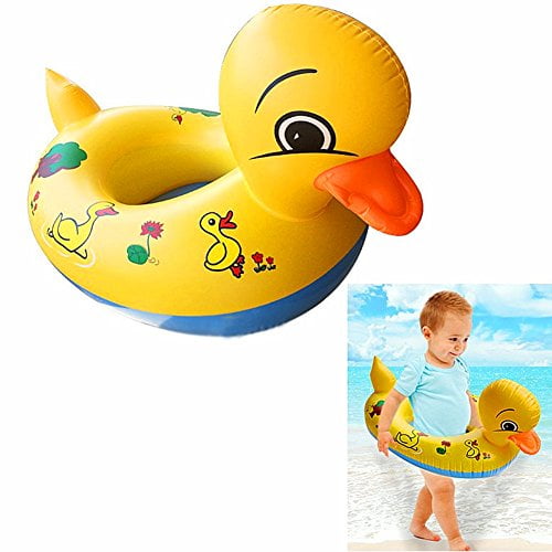 Minibaby Inflatable Baby Swim Floats Yellow Duck Sit Pool Ride For Age