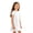 White, variant on Grblisyd Dresses for Girls Kids Casual Crewneck Loose Short Sleeve Dress Solid Color Midi Dress 10-12 Years