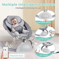 thumbnail image 6 of Baby Swing for Infant, HDJ Portable Electric Baby Swing with Music Playing, Touch Screen, Remote Bluetooth Control, Grey, 6 of 12