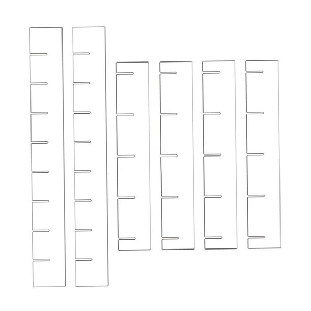 6x Divisores de cajones, Organizadores de cajones Acrílico Mantenga ordenado Cajón divisorio Separadores de cajones para utensilios de cocina