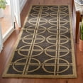 thumbnail image 2 of SAFAVIEH Soho Aiken Geometric Wool Runner Rug, Brown/Gold, 2'6" x 12', 2 of 7