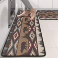 thumbnail image 2 of Kitchen Rugs Sets Of 2,Brown Geometric and Bear Pattern Anti Fatigue Kitchen Mat Rugs Non Slip Washable,Decorative Kitchen Floor Mats for Kitchen,Sink,Laundry,17"x47"+17"x47", 2 of 5