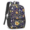 thumbnail image 2 of Pioneer Flower Floral Print Pattern 17" School Backpacks for Teens,Waterproof Oxford Fabric,S-Shape Padded Straps for School,Travel,Hiking,Camping, 2 of 5