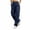#H-Navy, variant on No Boundarie Women's Cargo Pants Elastic Waist Wide Leg Loose Straight Casual Baggy Fit Utility Trousers with Multi Pockets,Navy,Size L