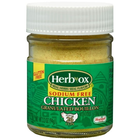 (2 Pack) Herb-Ox Sodium Free Granulated Chicken Bouillon, 3.3 (Best Low Sodium Chicken Broth)