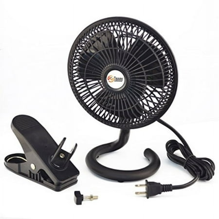 

6 INCH - 2 Speeds - Adjustable Tilt Clip fan and Desk fan with 5 Foot Cord Black