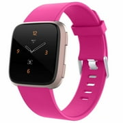 WASPO For Fitbit Versa 2 Band/Versa Band/Versa Lite/SE Smartwatch Weatproof Lightweight Soft Silicone Strap Flexible Wristband Adjustable Bright Champange for 6.7-8.1"Wrist