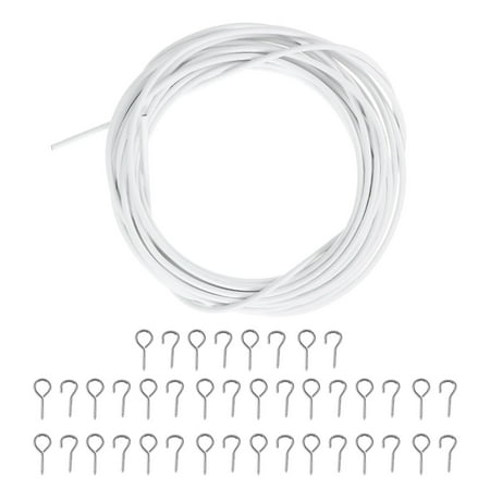

10 Meters Curtain String Curtain Cord Curtain Hanging Rope with 20pcs Hooks