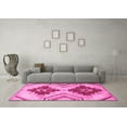 thumbnail image 3 of Ahgly Company Indoor Round Abstract Pink Modern Area Rugs, 7' Round, 3 of 4
