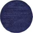 thumbnail image 1 of Unique Loom Solo Collection Solide Peluche Enfants Tapis Rond, 6', Bleu Marine, 1 of 5