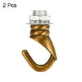 thumbnail image 3 of Uxcell Alloy Ceiling Hook 23mmx31mm for Ceiling Pendant Light Plate Gold Bronze 2 Pack, 3 of 5